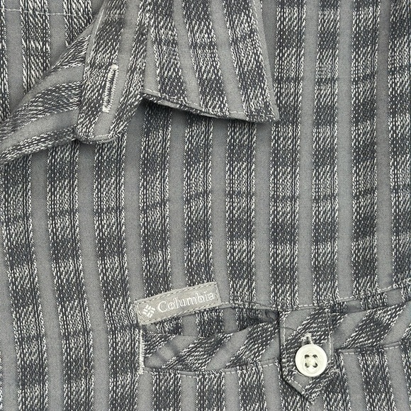 (P) Columbia Men's Gray Plaid Shirt, Modal Blend, XXL - Picture 3 of 13